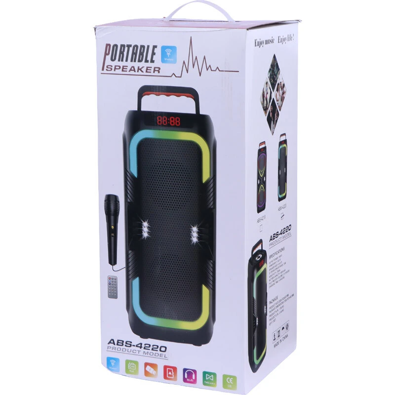 اسپیکر بلوتوثی ABS-4220 + میکروفون و ریموت کنترل