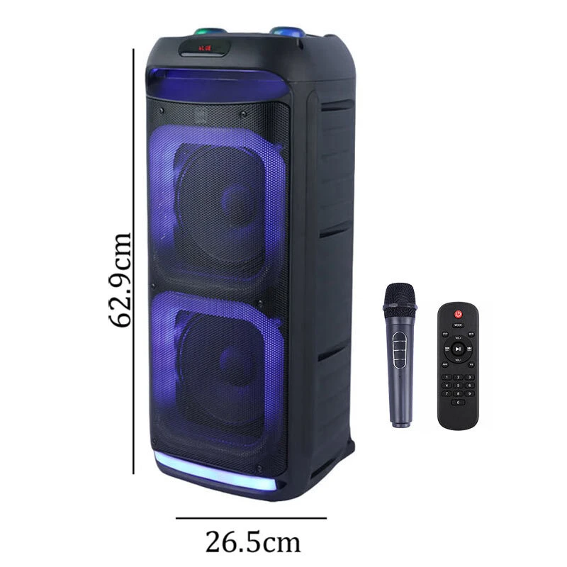 اسپیکر چمدانی بلوتوثی ایکس بیس ABS-8203 + میکروفون و ریموت کنترل