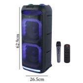 اسپیکر چمدانی بلوتوثی ایکس بیس ABS-8203 + میکروفون و ریموت کنترل