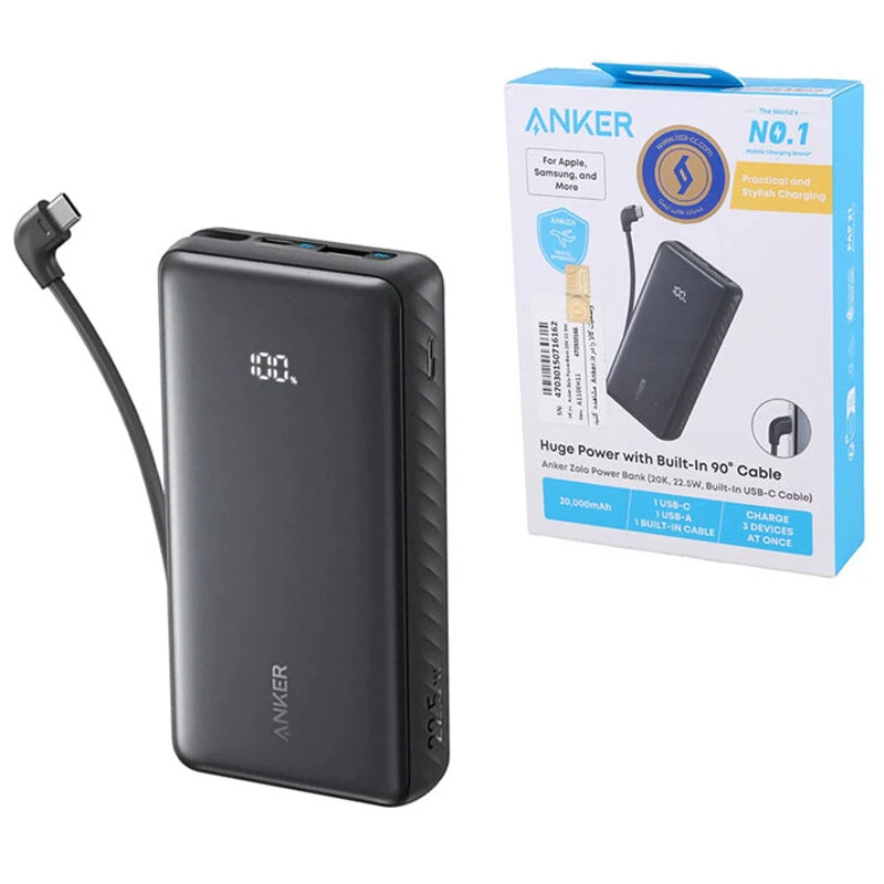 پاور بانک فست شارژ انکر Zolo A110EH11 22.5W ظرفیت 20000 میلی آمپر ساعت