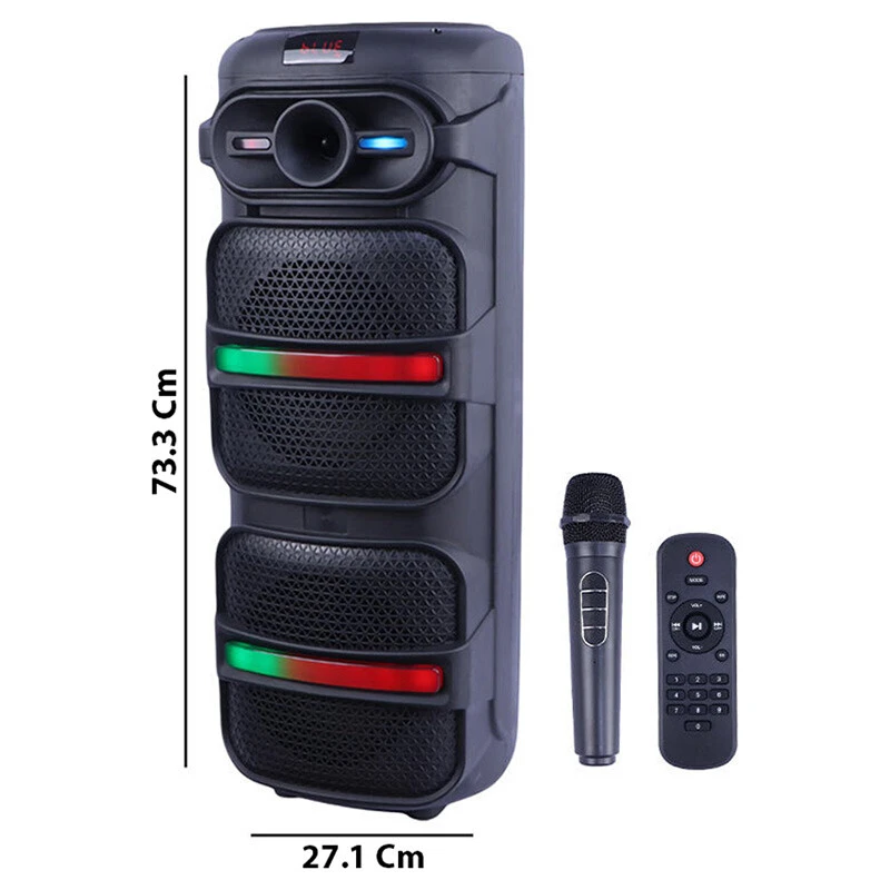 اسپیکر چمدانی بلوتوثی ایکس بیس ABS-8201 + میکروفون و ریموت کنترل