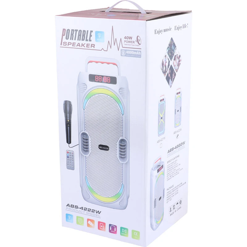 اسپیکر بلوتوثی ABS-4222W + میکروفون و ریموت کنترل