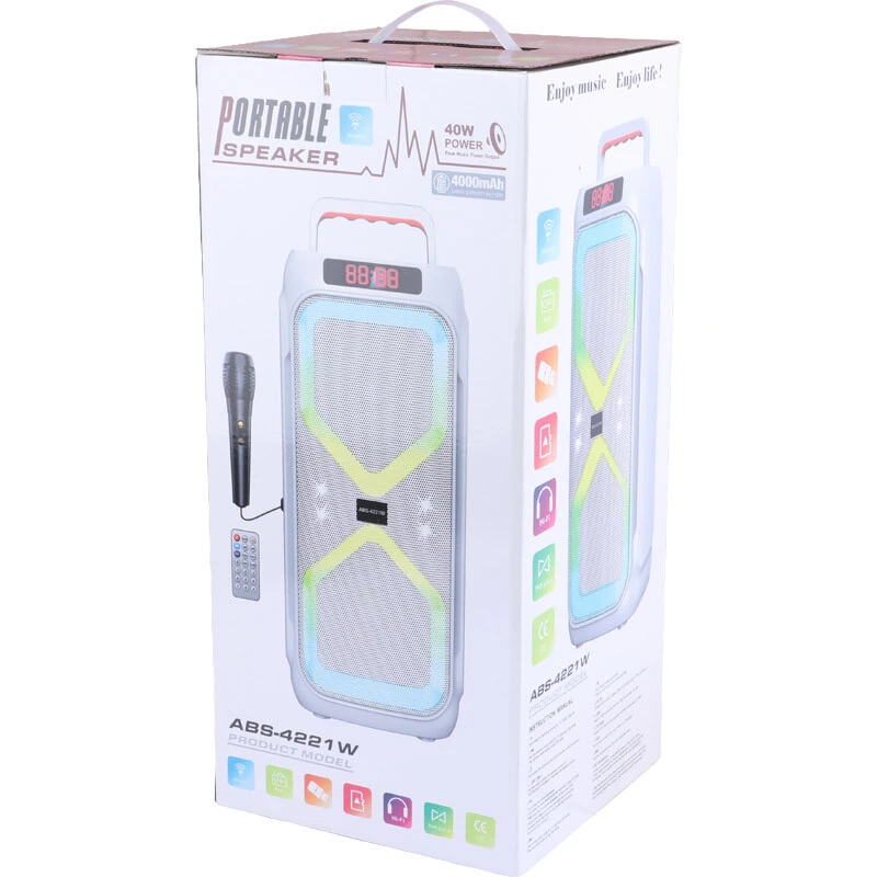 اسپیکر بلوتوثی ABS-4221W + میکروفون و ریموت کنترل
