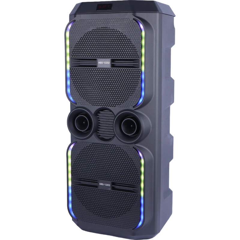 اسپیکر چمدانی بلوتوثی ایکس بیس ABS-12202 + میکروفون و ریموت کنترل