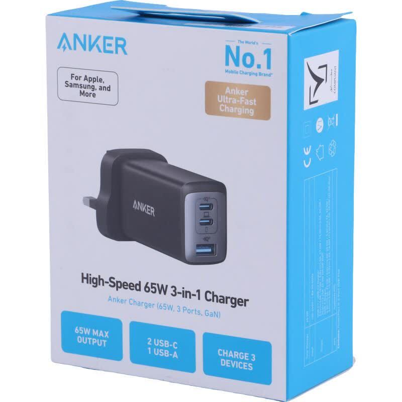 شارژر دیواری 65 وات انکر Powerport III A2667K14 GaN PD 3.25A