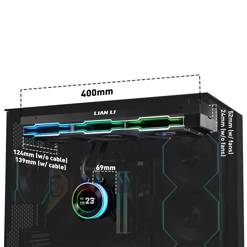 خنک کننده مایع پردازنده لیان لی HydroShift II LCD-C 360TL