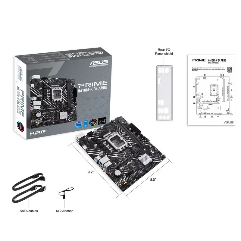 مادربرد ایسوس Prime H610M-K D4 ARGB DDR4