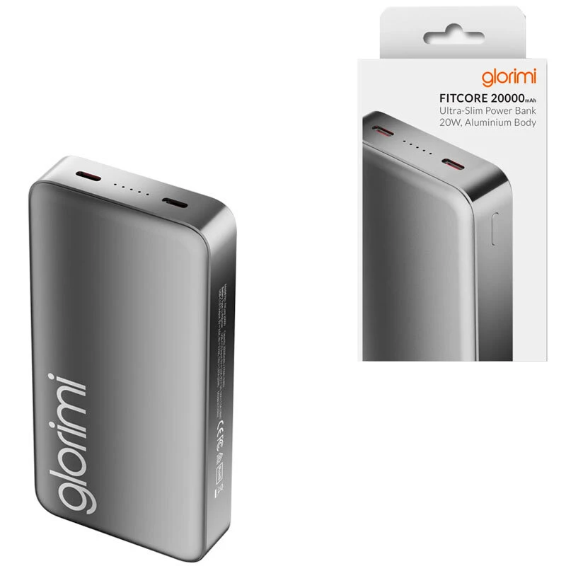 پاور بانک فست شارژ گلوریمی FitCore PD 20W ظرفیت 20000 میلی آمپر ساعت