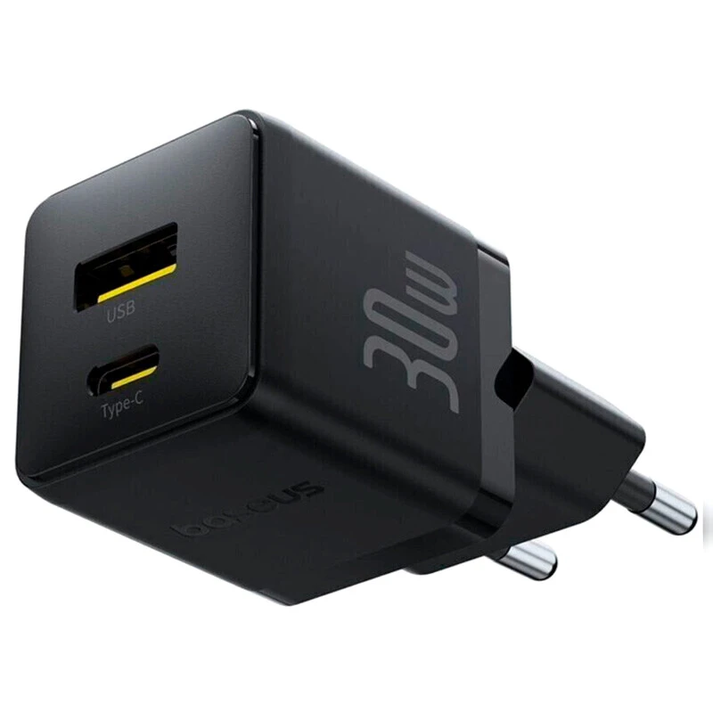 شارژر دیواری 30 وات باسئوس Palm P1011160A113 QC3.0 PD3.0 3A + کابل تبدیل تایپ سی