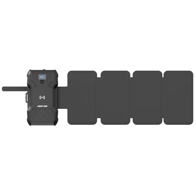 پاور بانک بی سیم خورشیدی فست شارژ گرین لاین Solar 5-Panel GL-PX27 GNSOL5PN30 QC PD 22.5W ظرفیت 30000 میلی آمپر ساعت