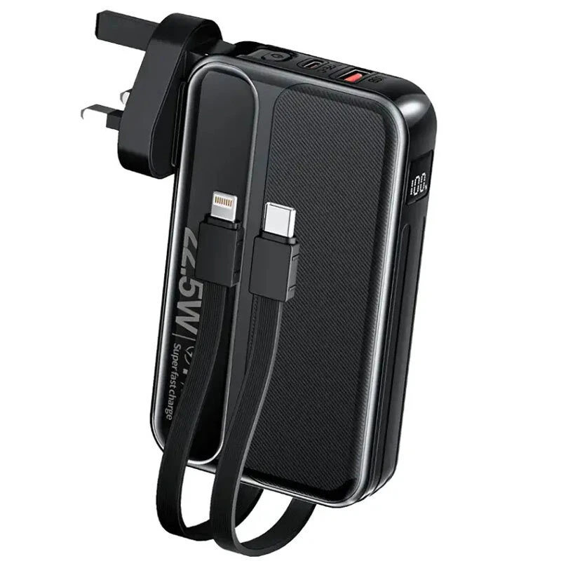 شارژر دیواری و پاور بانک فست شارژ گرین لاین Charge Mate GL-PBX5 PD QC 22.5W ظرفیت 10000 میلی آمپر ساعت