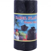 کیسه زباله رولی مشکی ساحل سایز 70*55 سانتی متر بسته 400 گرمی