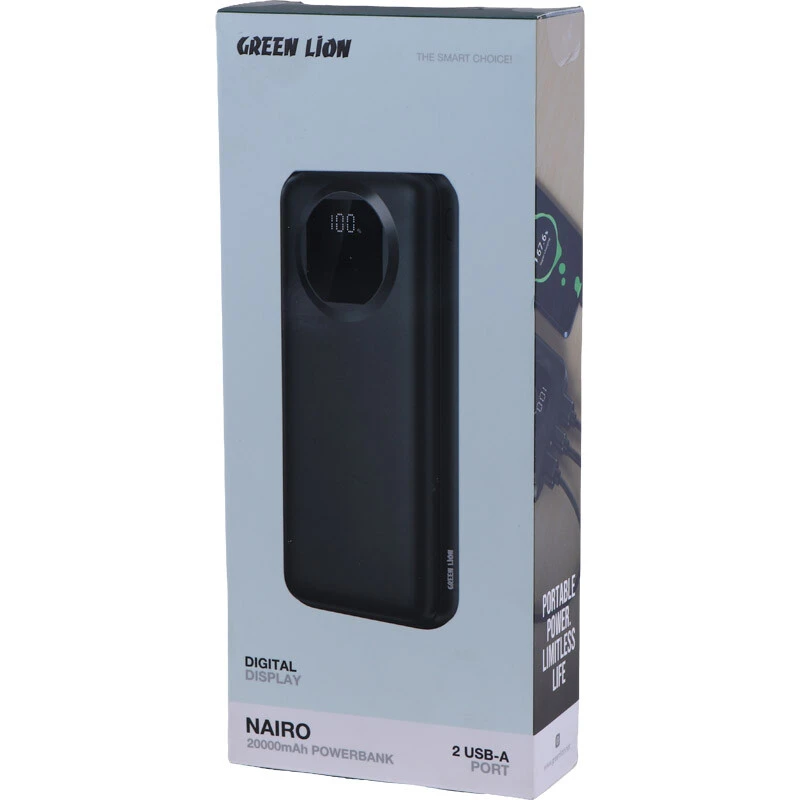 پاور بانک گرین لاین Nairo GL-PX39 GNNAR20PB 12W ظرفیت 20000 میلی آمپر ساعت