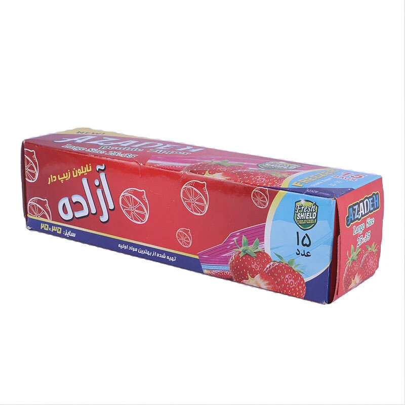 زیپ کیپ پک دار آزاده سایز 35*25 سانتی متر بسته 15 عددی