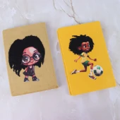 دفتر 100 برگ پارچه ای آپادانا طرح فانتزی کد 65