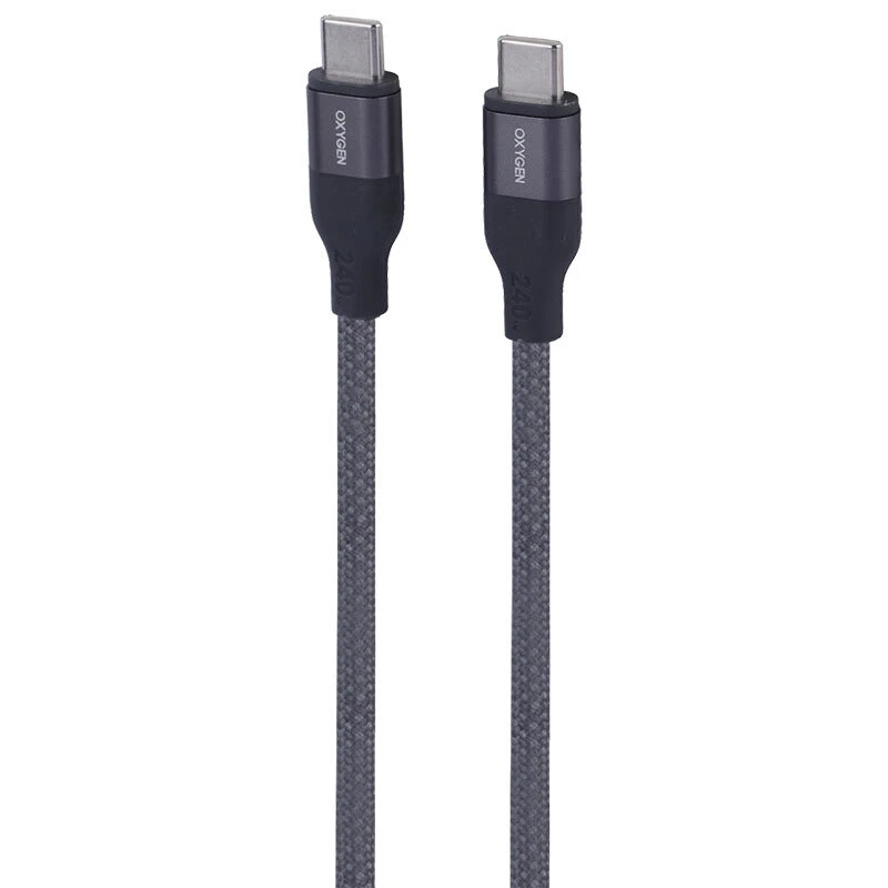 کابل دو سر تایپ سی فست شارژ 240 وات اکسیژن LX-44 طول 2 متر