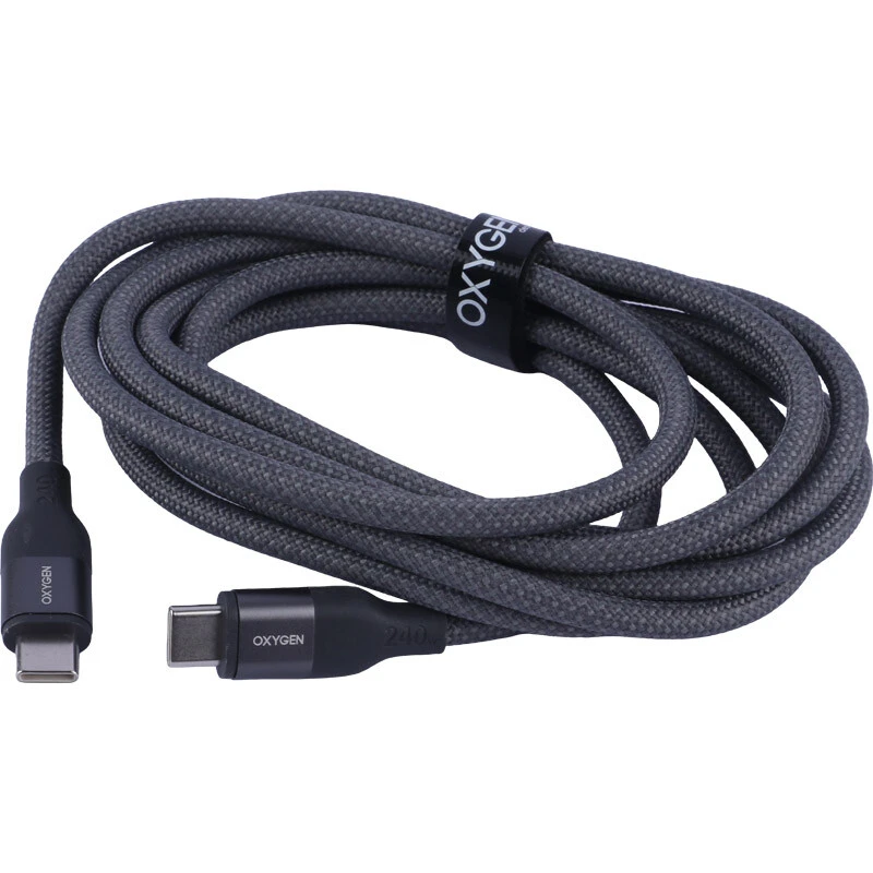 کابل دو سر تایپ سی فست شارژ 240 وات اکسیژن LX-44 طول 2 متر