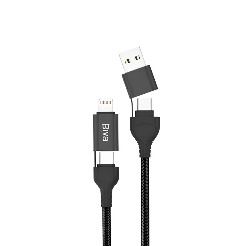 کابل شارژ چندکاره فست شارژ 60 وات بیوا C-05 طول 1.5 متر