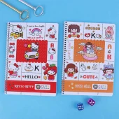 دفتر زبان 2 خط سیمی 60 برگ طرح فانتزی کد 601 Cute