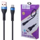 کابل میکرو یو اس بی فست شارژ 3.6 آمپر دنمن D55V طول 1 متر