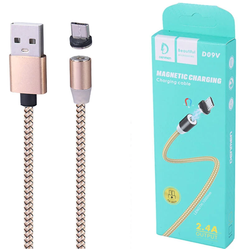 کابل میکرو یو اس بی فست شارژ 2.4 آمپر دنمن D09V طول 1 متر