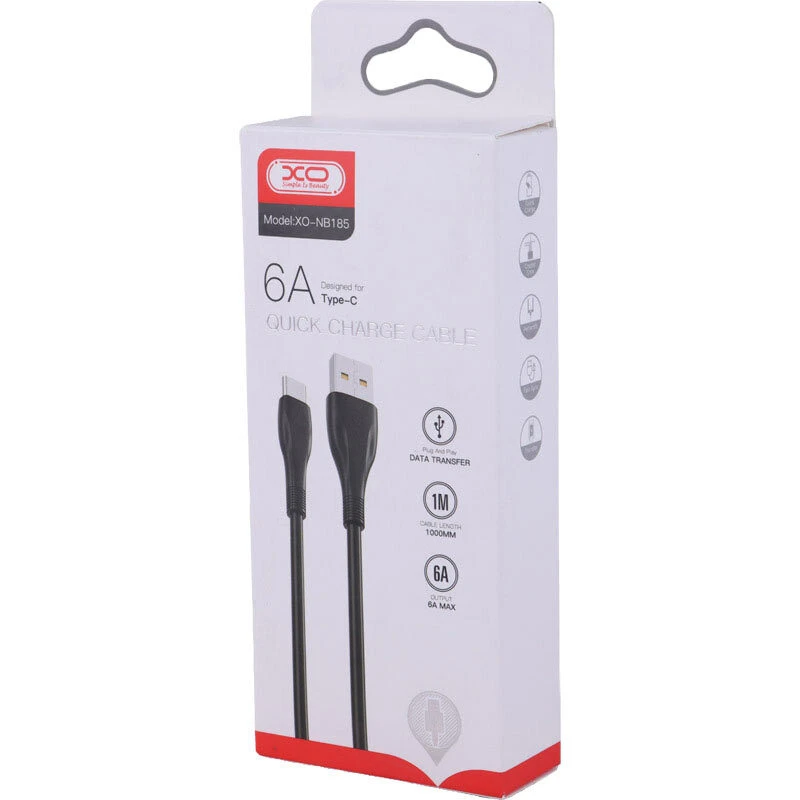 کابل تایپ سی فست شارژ 6 آمپر ایکس او XO-NB185 طول 1 متر