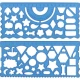 خط کش شابلون دار ژله ای Looky NO.9401 20cm بسته 2 عددی