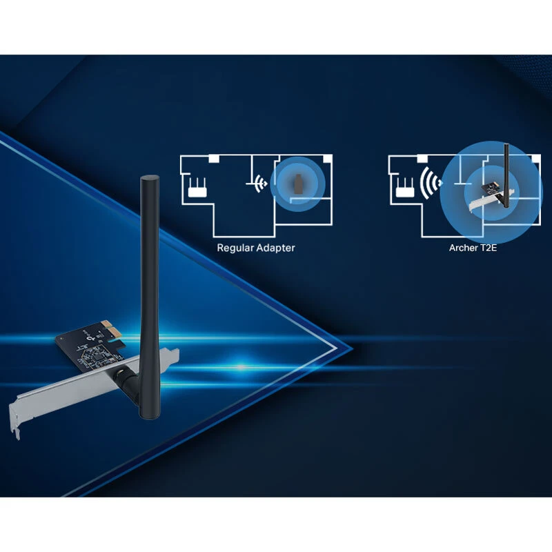 کارت شبکه اینترنال PCI-E آنتن دار تی پی لینک Archer T2E AC600 433Mbps