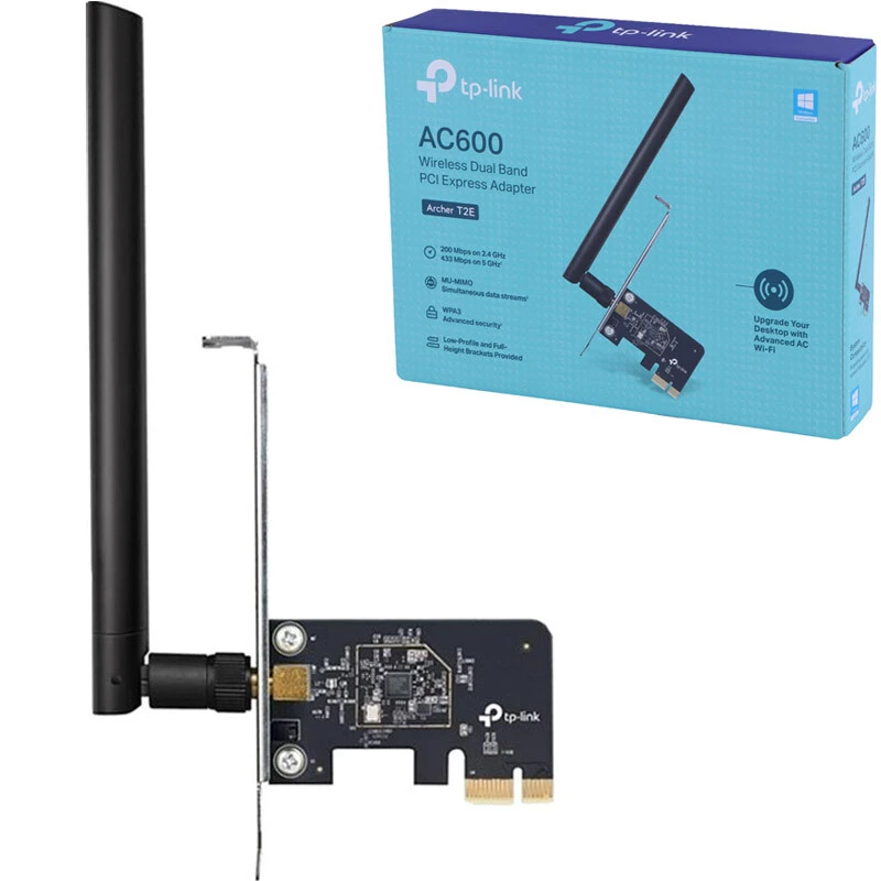 کارت شبکه اینترنال PCI-E آنتن دار تی پی لینک Archer T2E AC600 433Mbps