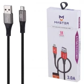 کابل میکرو یو اس بی فست شارژ 3 آمپر مستر لینک پلاس ETM 005 طول 1 متر