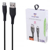 کابل تایپ سی فست شارژ 3 آمپر مستر لینک پلاس ETM 003 طول 1 متر