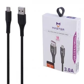 کابل میکرو یو اس بی فست شارژ 3 آمپر مستر لینک پلاس ETM 005 طول 1 متر کد 2