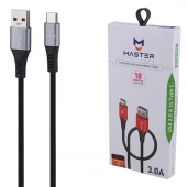کابل تایپ سی فست شارژ 3 آمپر مستر لینک پلاس ETM 003 طول 1 متر کد 1
