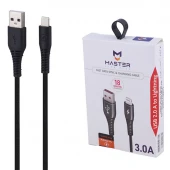 کابل لایتنینگ فست شارژ 3 آمپر مستر لینک پلاس ETM 004 طول 1 متر کد 1