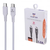 کابل دو سر تایپ سی فست شارژ 5 آمپر مستر لینک پلاس ETM 002 طول 1 متر کد 1