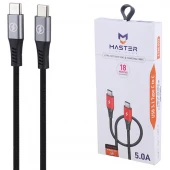 کابل دو سر تایپ سی فست شارژ 5 آمپر مستر لینک پلاس ETM 002 طول 1 متر کد 2