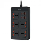 چند راهی 5 خانه گرین لاین GS-500 GNGS500PSBK با کابل 3 متری + شارژر USB و Type-C