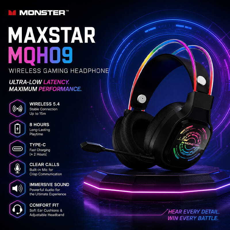 هدست گیمینگ مانستر MAXSTAR MQH09