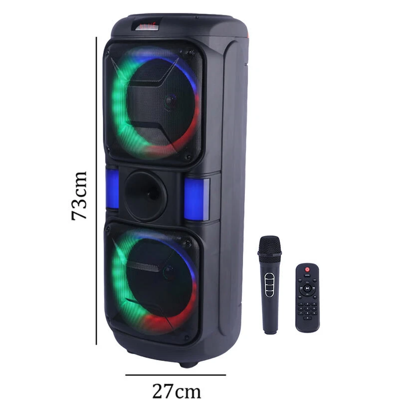 اسپیکر چمدانی بلوتوثی ایکس بیس ABS-8202 + میکروفون و ریموت کنترل