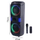 اسپیکر چمدانی بلوتوثی ایکس بیس ABS-8202 + میکروفون و ریموت کنترل