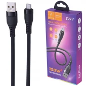 کابل میکرو یو اس بی فست شارژ 100 وات اسکای دلفین S29V طول 1 متر