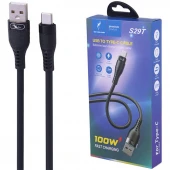 کابل تایپ سی فست شارژ 100 وات اسکای دلفین S29T طول 1 متر