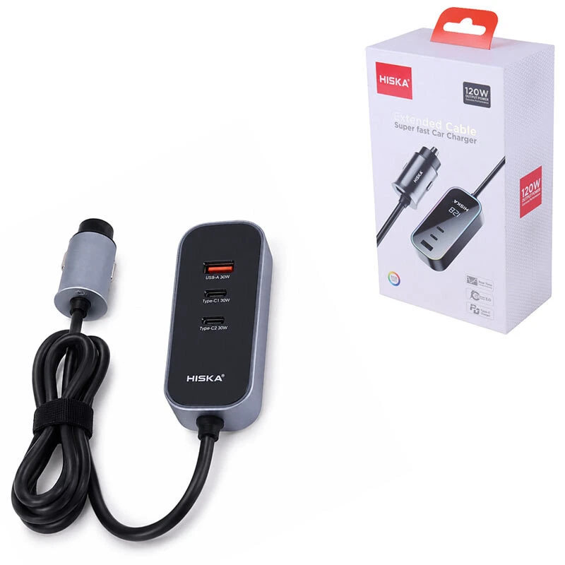 شارژر فندکی 30 وات هیسکا HCC-328