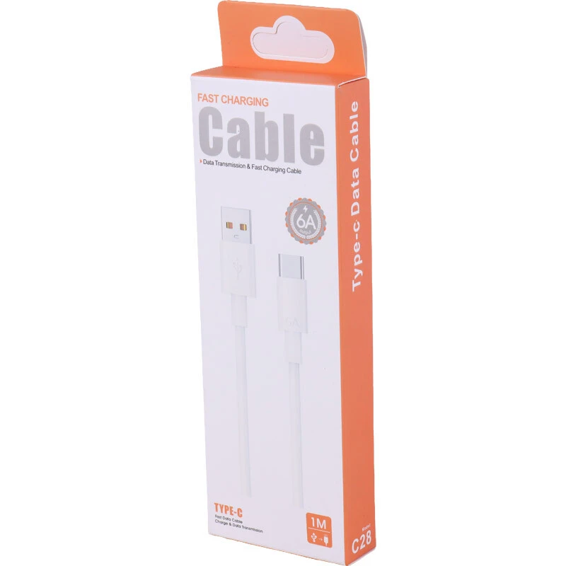 کابل تایپ سی فست شارژ 6 آمپر C28 طول 1 متر