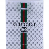 نایلون دسته دار دسته تقویتی طرح Gucci سایز 50*40 سانتی متر بسته 1 کیلویی
