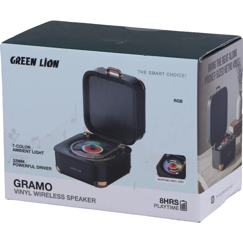 اسپیکر بلوتوثی گرین لاین Gramo GL-SP34 GNGRMSPKR طرح گرامافون