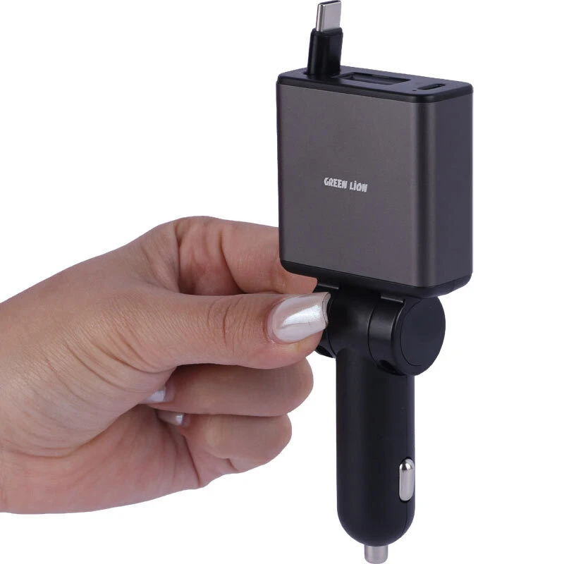 شارژر فندکی 45 وات گرین لاین GL-CC22 GNRT75WCCGY