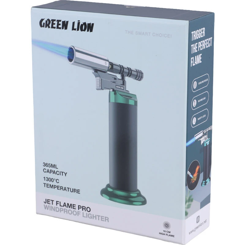 فندک اتمی گازی ضد باد گرین لاین Jet Flame Pro GTL-100 GNJTFLMPROLBK