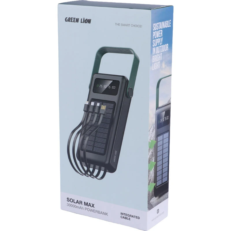 پاور بانک خورشیدی گرین لاین Solar Max GL-PB72 GNSLRPB30K 10.5W ظرفیت 30000 میلی آمپر ساعت
