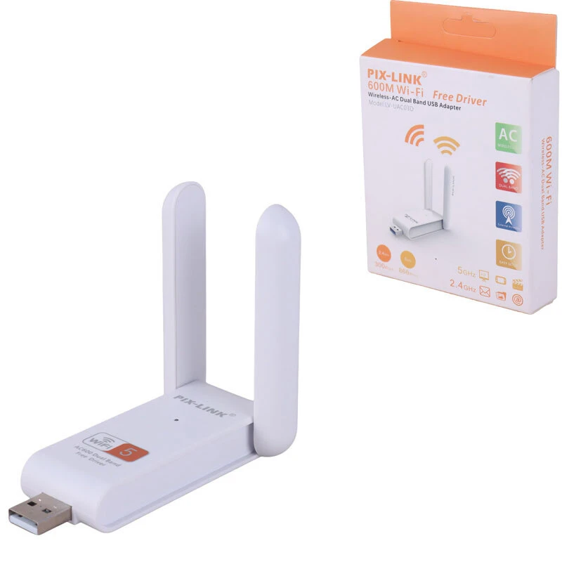 کارت شبکه بی سیم آنتن دار پیکس لینک LV-UAC03D 600Mbps